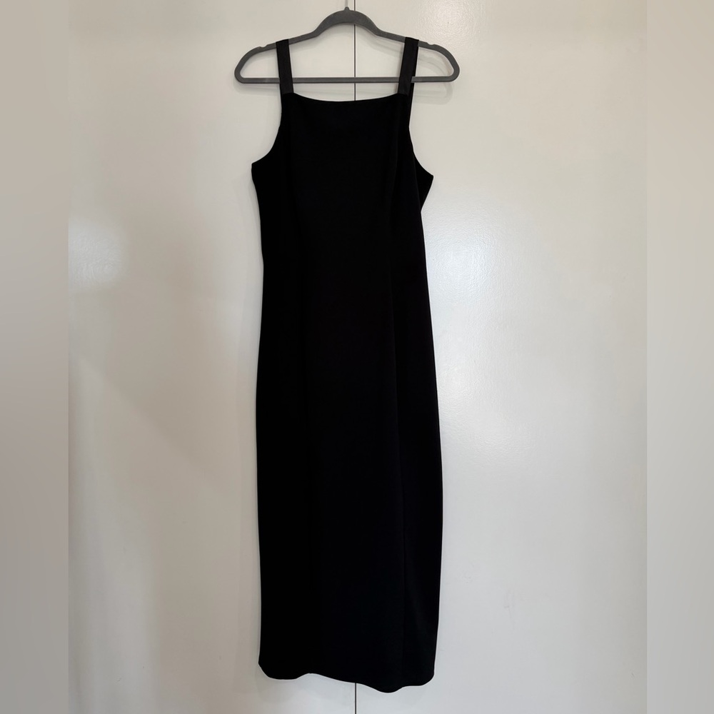Isaac Mizrahi Black Maxi Square-Neck Dress
